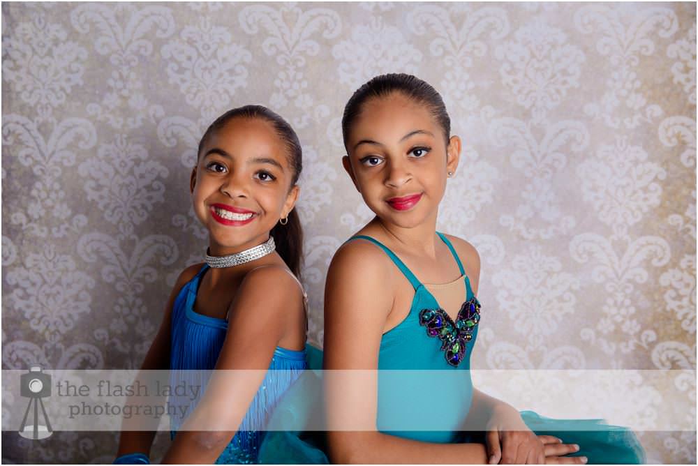 Annual dance photos for Maryssa & Mariyah at The Flash Lady Photography studio