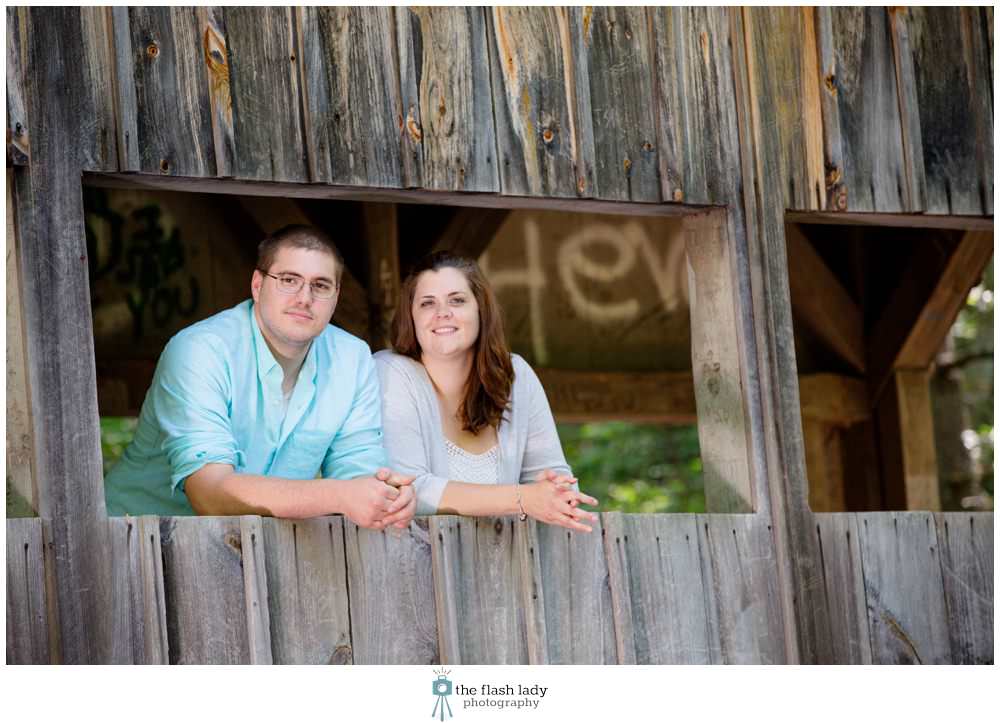Engagement photos at Devil's Hopyard State Park of Briana & Rich by The Flash Lady Photography