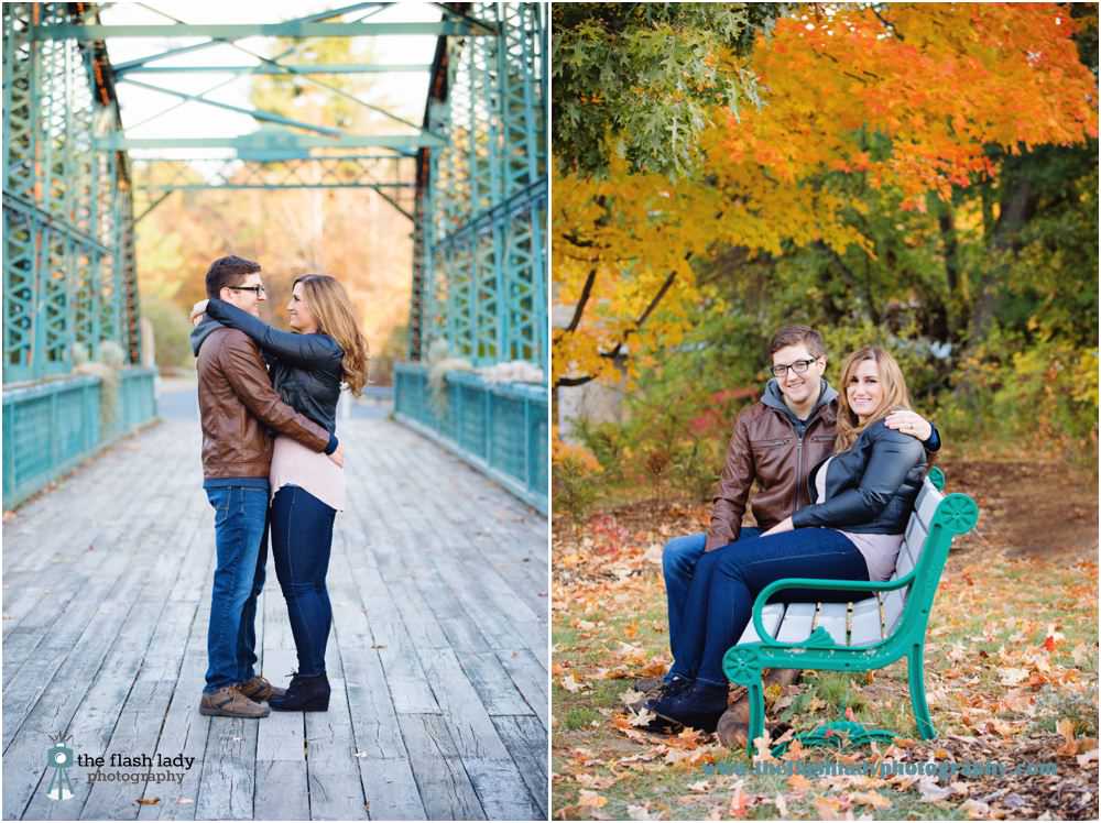 Brooke & Matt's engagement photos at The Drake Hill Flower Bridge, Simsbury, CT