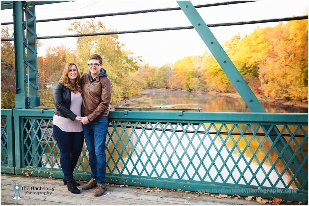 Brooke & Matt's engagement photos at The Drake Hill Flower Bridge, Simsbury, CT