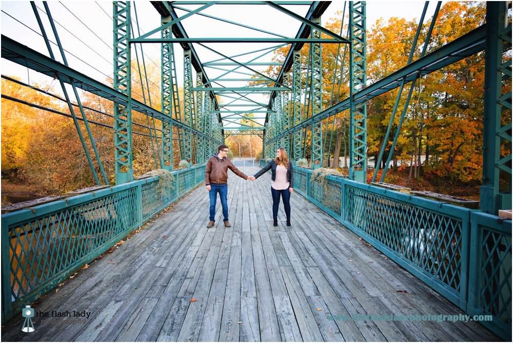 Brooke & Matt's engagement photos at The Drake Hill Flower Bridge, Simsbury, CT