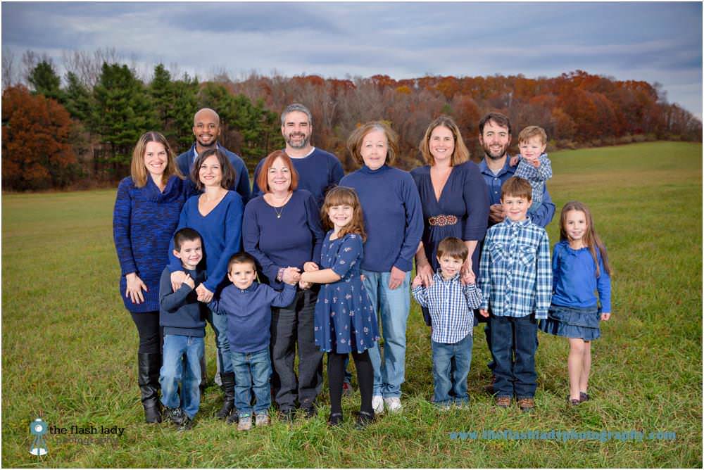 Family fall group photos of The Cardoso Family at Deming Farm, Newington, CT