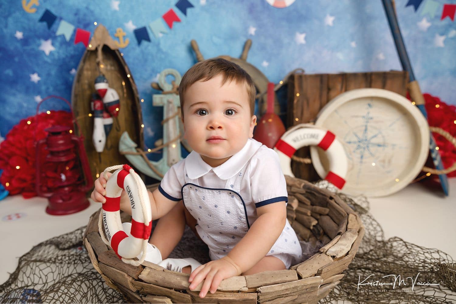 Photos from our nautical cake smash with Charlie by South Windsor, CT photographer The Flash Lady Photography