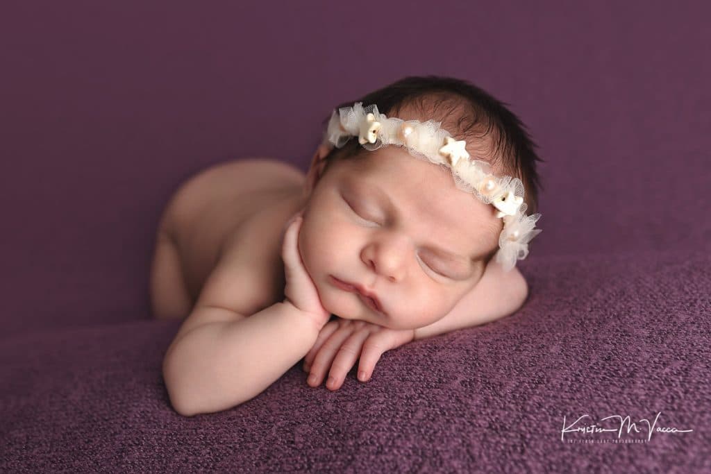 Photos from Grace's newborn portrait photography session by Manchester, CT photographer The Flash Lady Photography