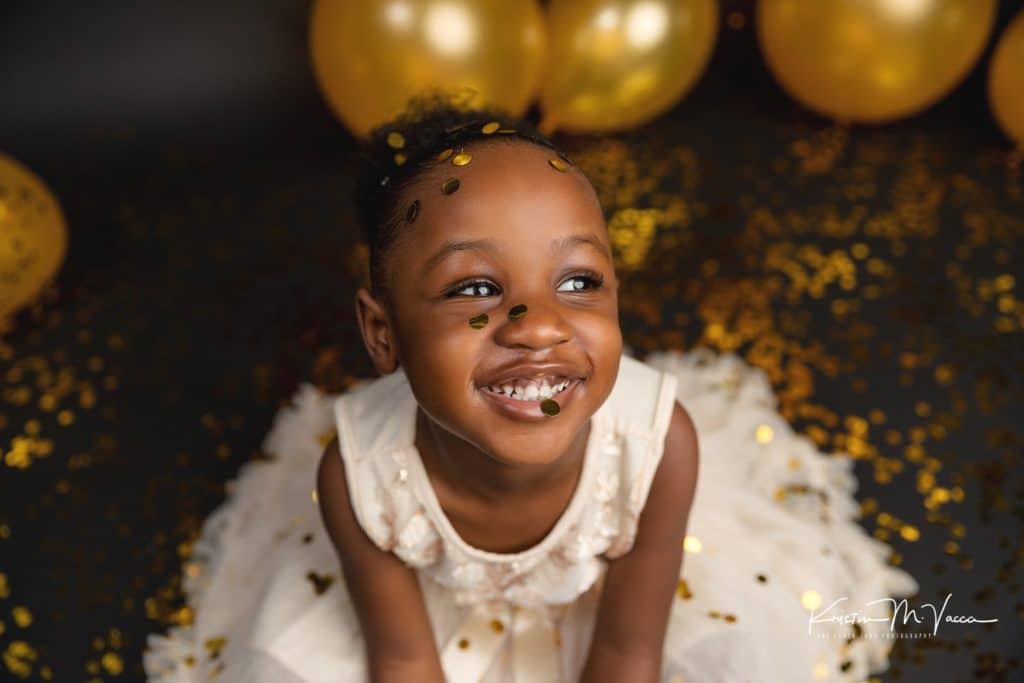 Photos from our birthday glitter photo session with Lulu by Windsor, CT photographer, The Flash Lady Photography