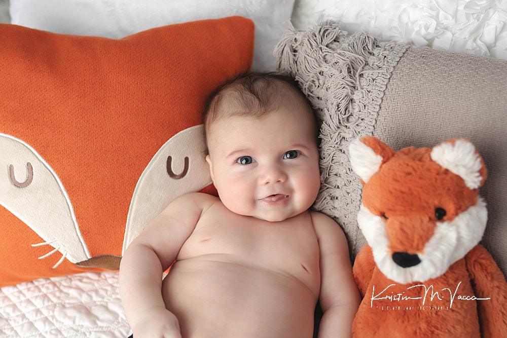 3 month milestone photos of baby Connor by Newington, CT baby photographer The Flash Lady Photography