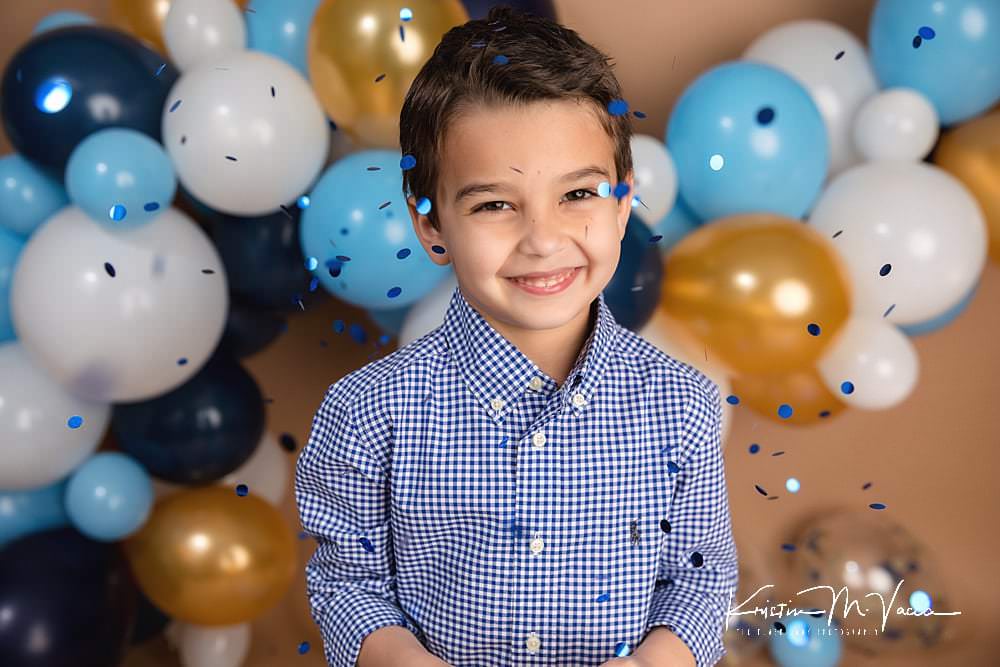 Confetti birthday photos of Sean by Southington, CT photographer The Flash Lady Photography