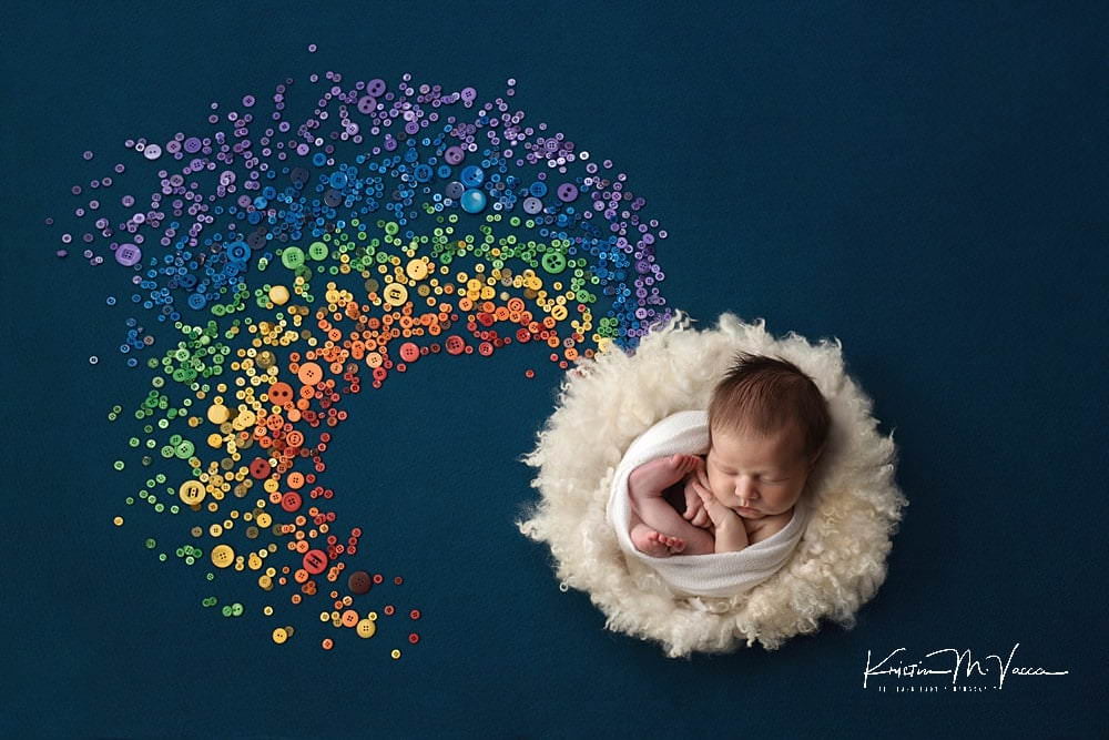 rainbow baby newborn photos