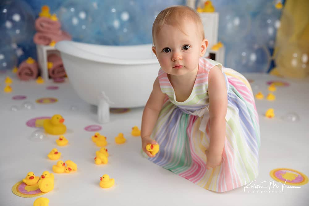 Rubber Duck cake smash by The Flash Lady Photography