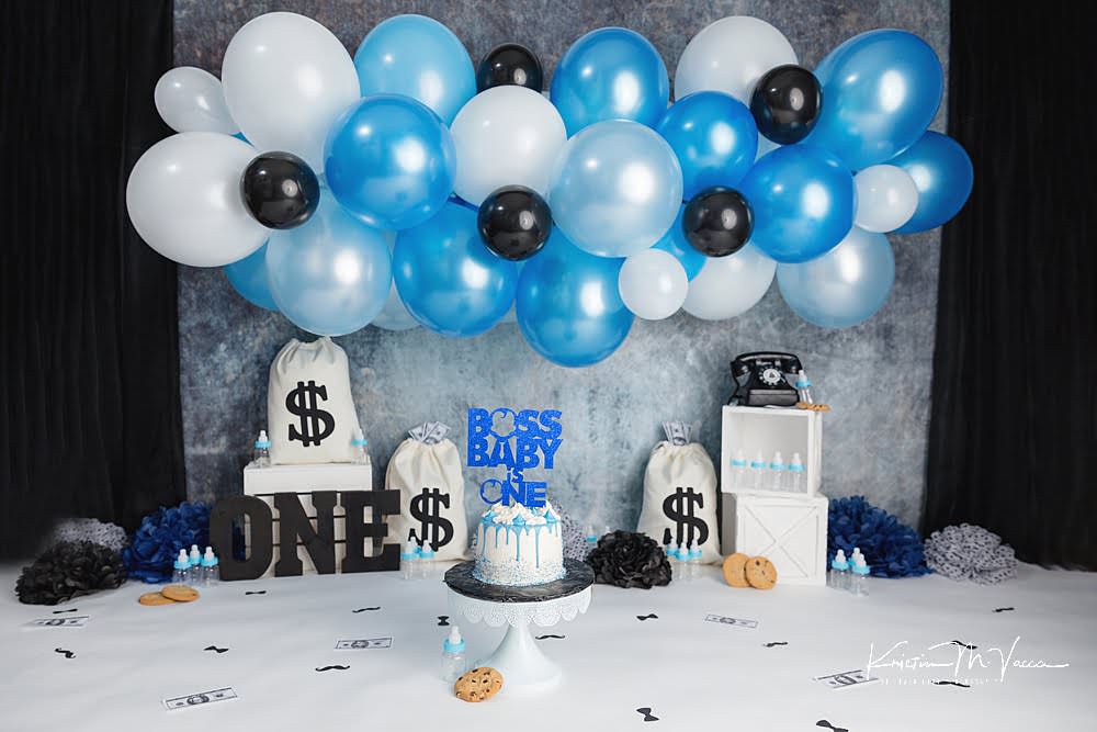 Baby Boss cake smash by The Flash Lady Photography