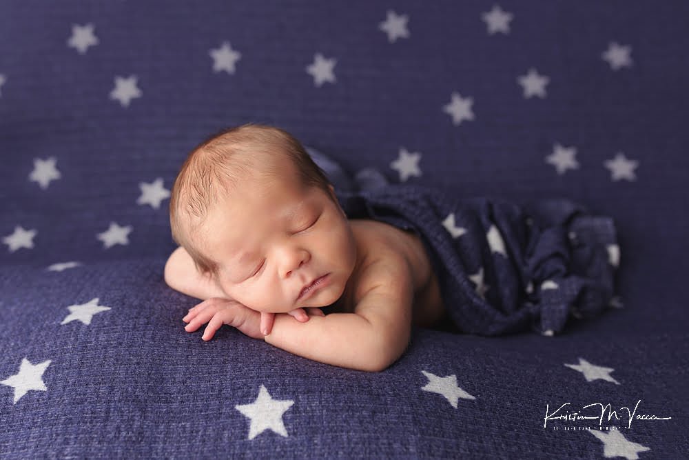 Blue & green newborn photos by The Flash Lady Photography.
