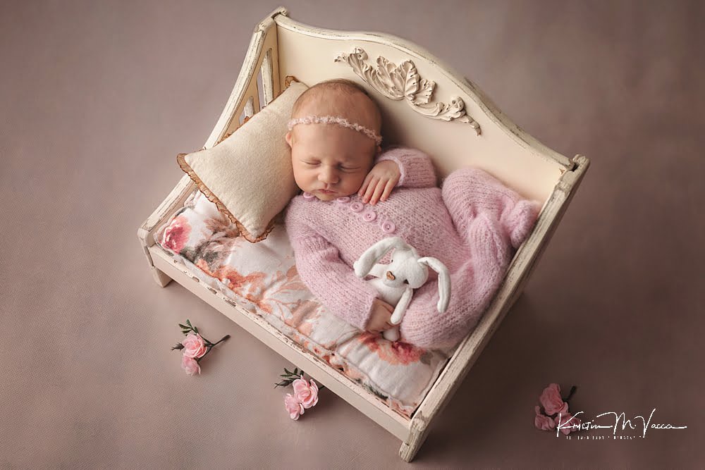 Pink & Sage newborn photos by The Flash Lady Photography