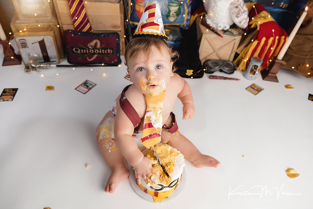 Potter cake smash by The Flash Lady Photography