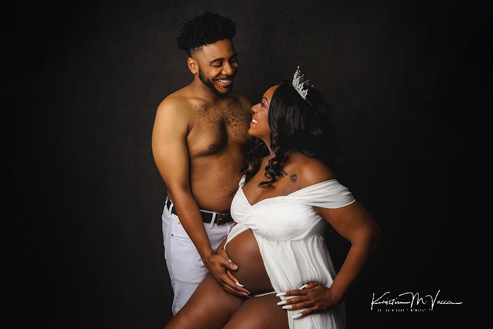 Artistic studio maternity photography by The Flash Lady Photography