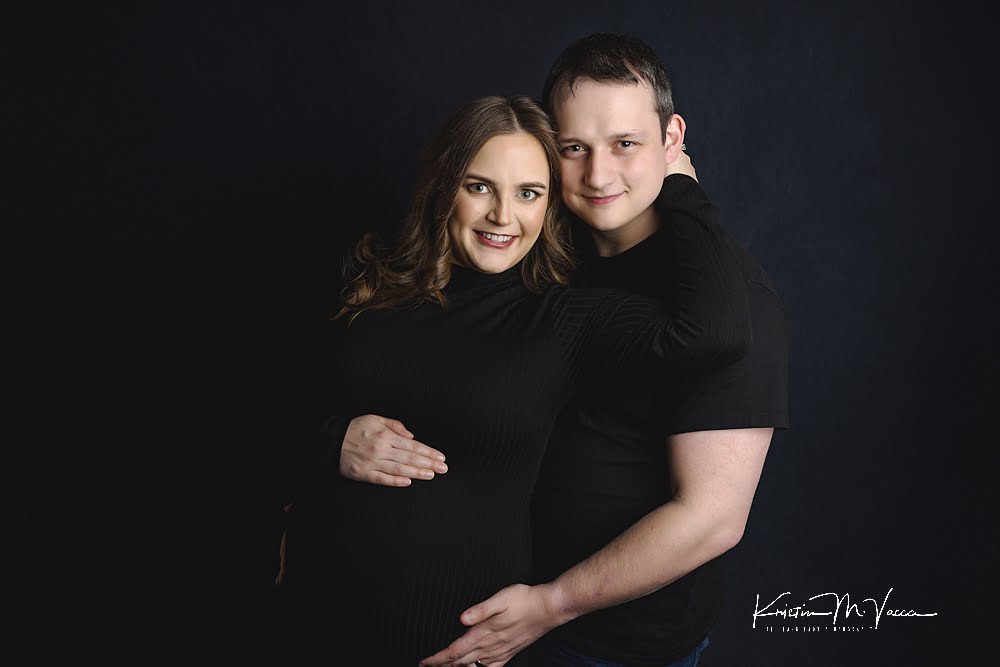 Studio maternity portraits by The Flash Lady Photography