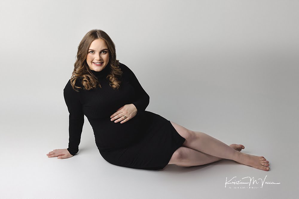 Studio maternity portraits by The Flash Lady Photography
