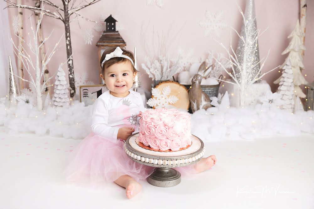 Winter one cake smash by The Flash Lady Photography